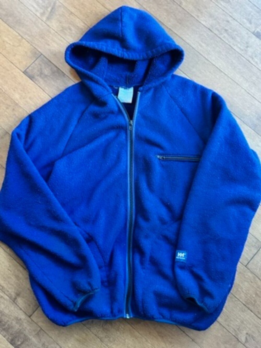 Vintage 80s Helly Hansen Made in Canada F491 Fibrepile Hooded Fleece Jacket XL